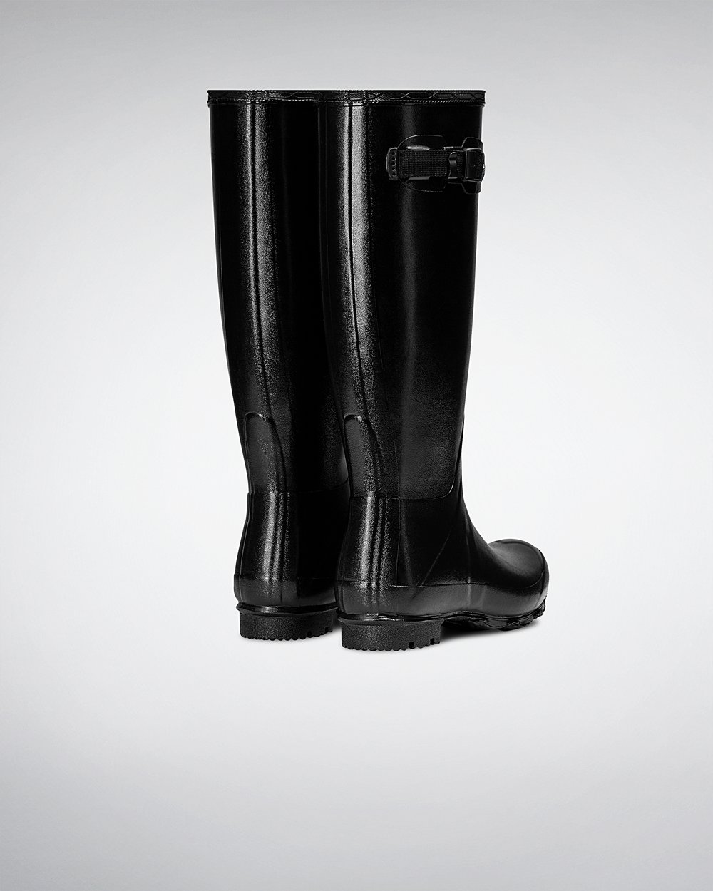Womens Tall Rain Boots - Hunter Norris Field Gloss (58JDYZEBW) - Black